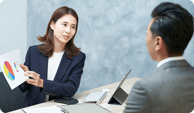 丁寧なヒアリングと競合調査。御社の強みを洗い出します！